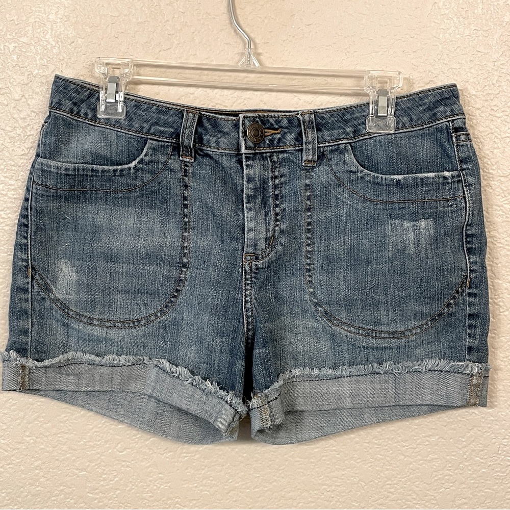 a.n.a. Slightly Distressed Boyfriend Denim Shorts